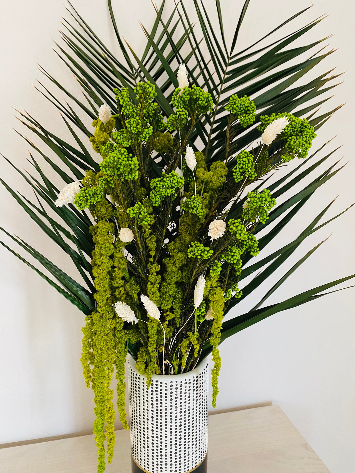 Bouquet Fleurs Stabilisees Cascade de verdure