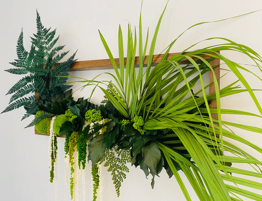 Tableau Vegetal Stabilise Cadre Chene 3D Tropic