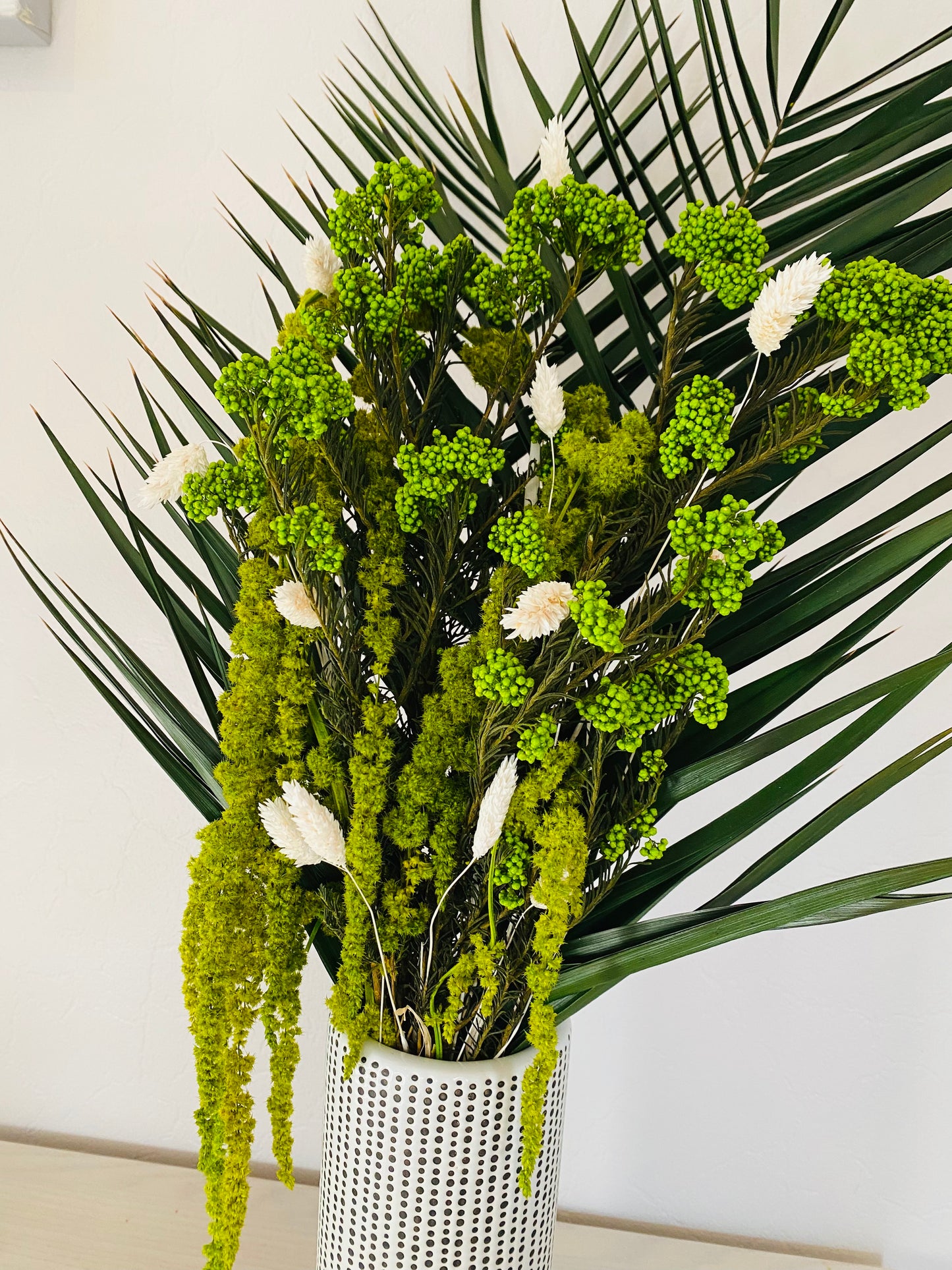 Bouquet Fleurs Stabilisees Cascade de verdure