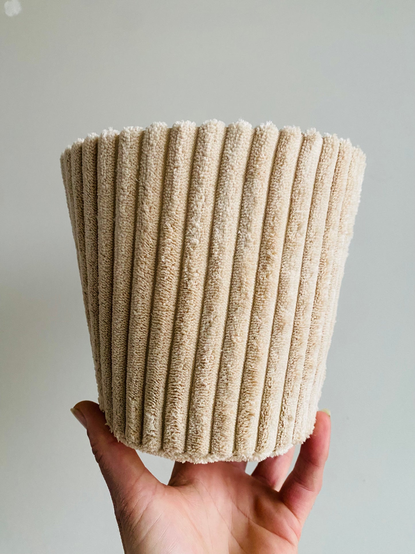 Cache-pot Velours Sable