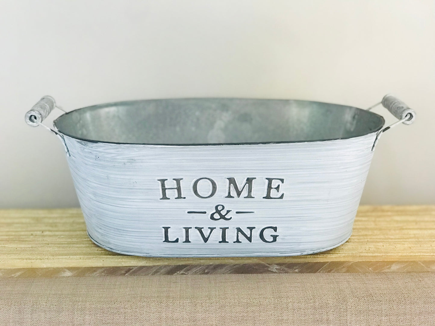 Cache-pot Home & Living inox ovale