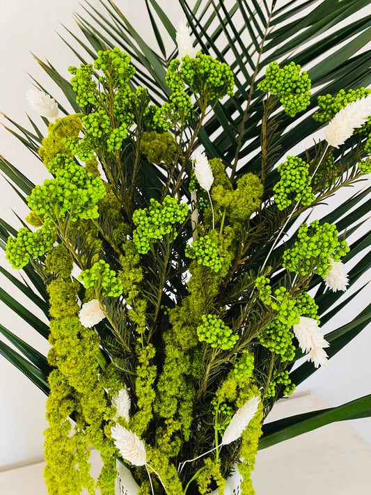 Bouquet Fleurs Stabilisees Cascade de verdure