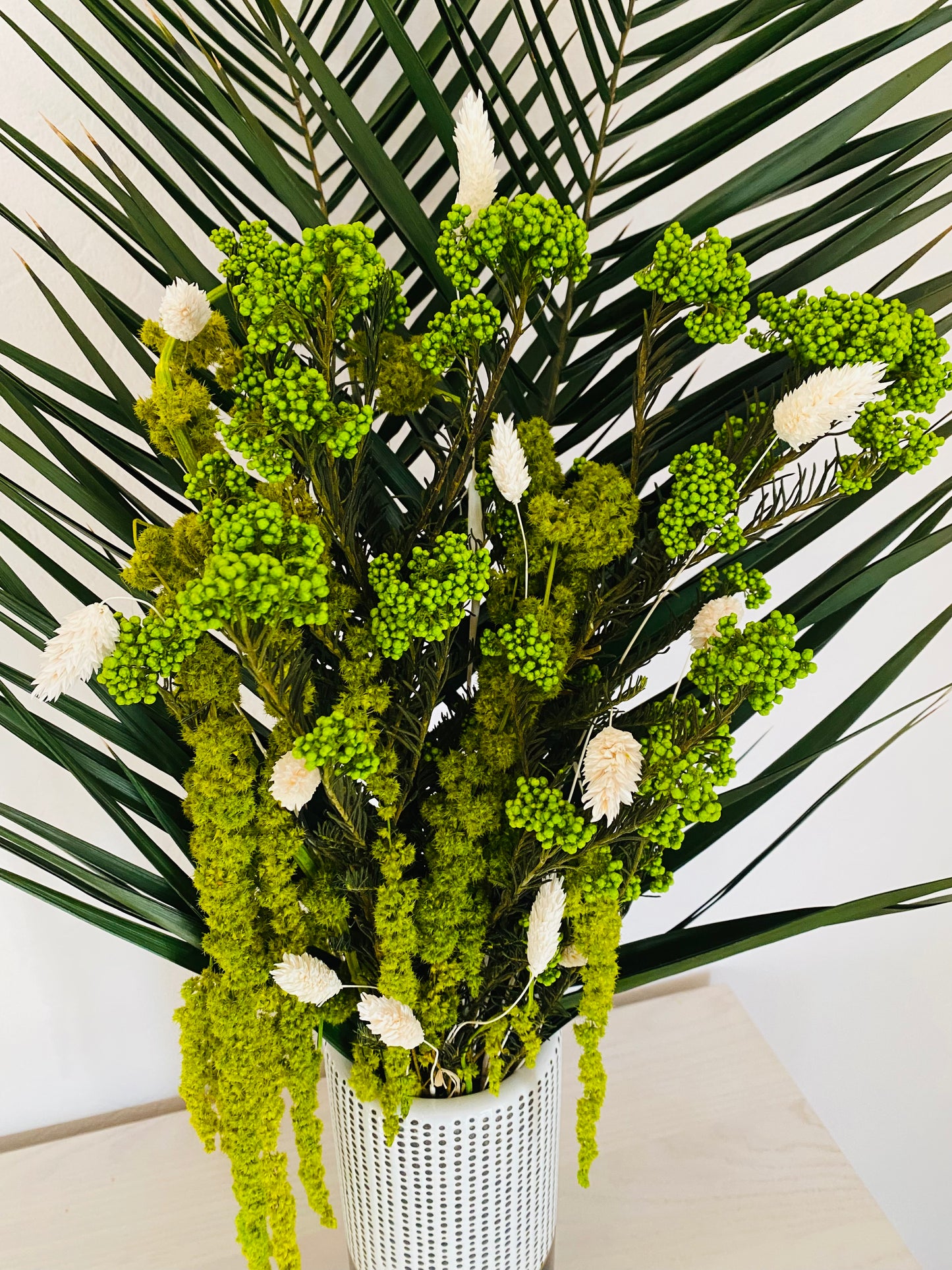 Bouquet Fleurs Stabilisees Cascade de verdure