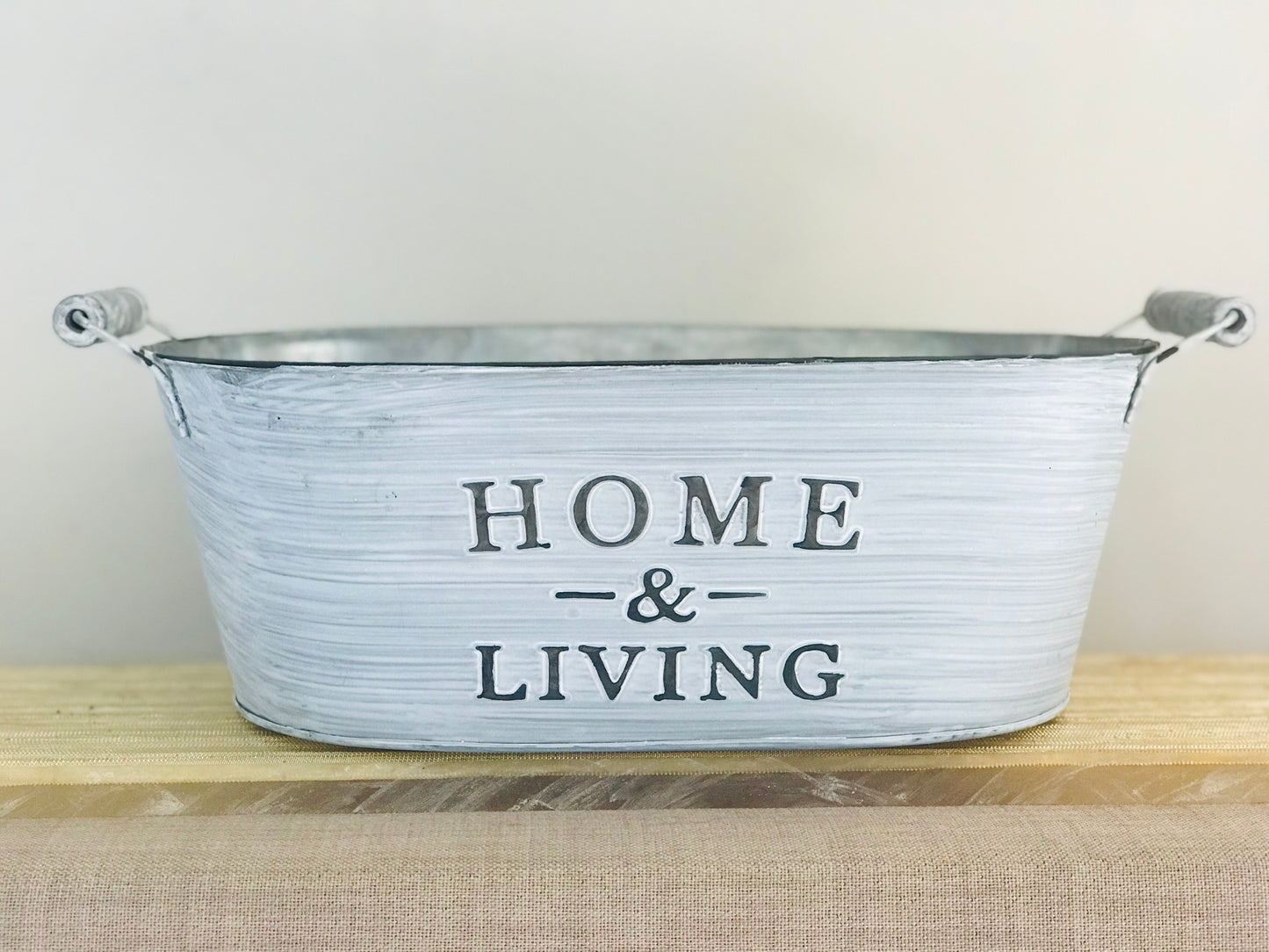 Cache-pot Home & Living inox ovale