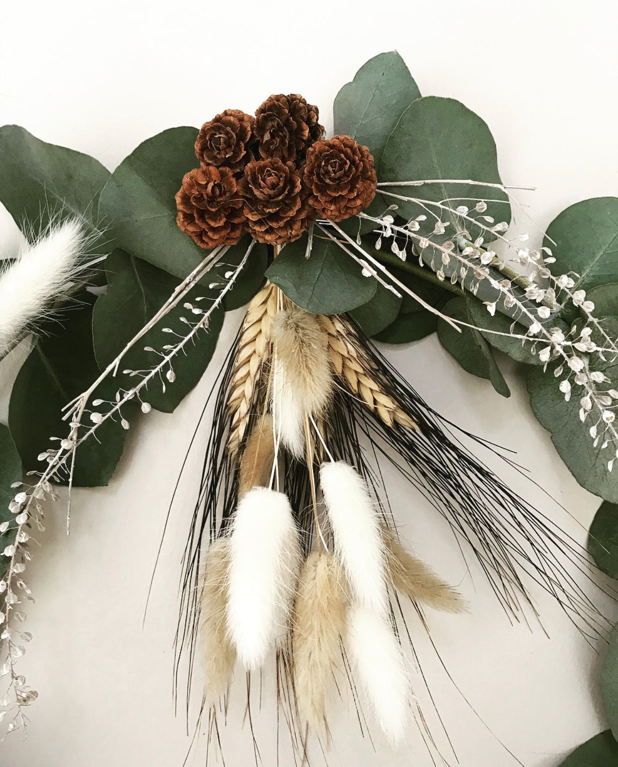 Couronne Eucalyptus frais Orange - Fleurs sechees