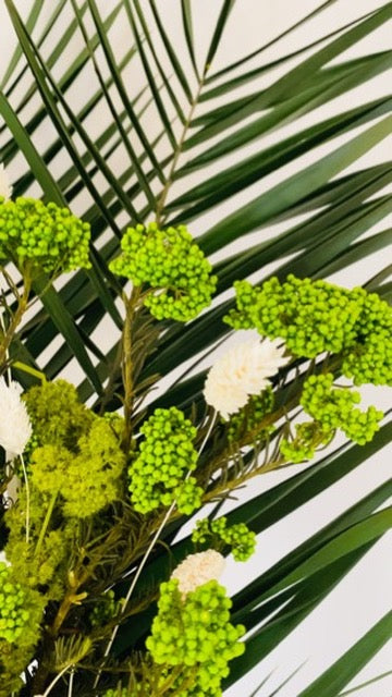 Bouquet Fleurs Stabilisees Cascade de verdure