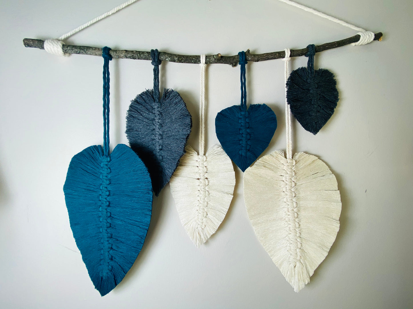 Feuilles murales en macrame 60cm