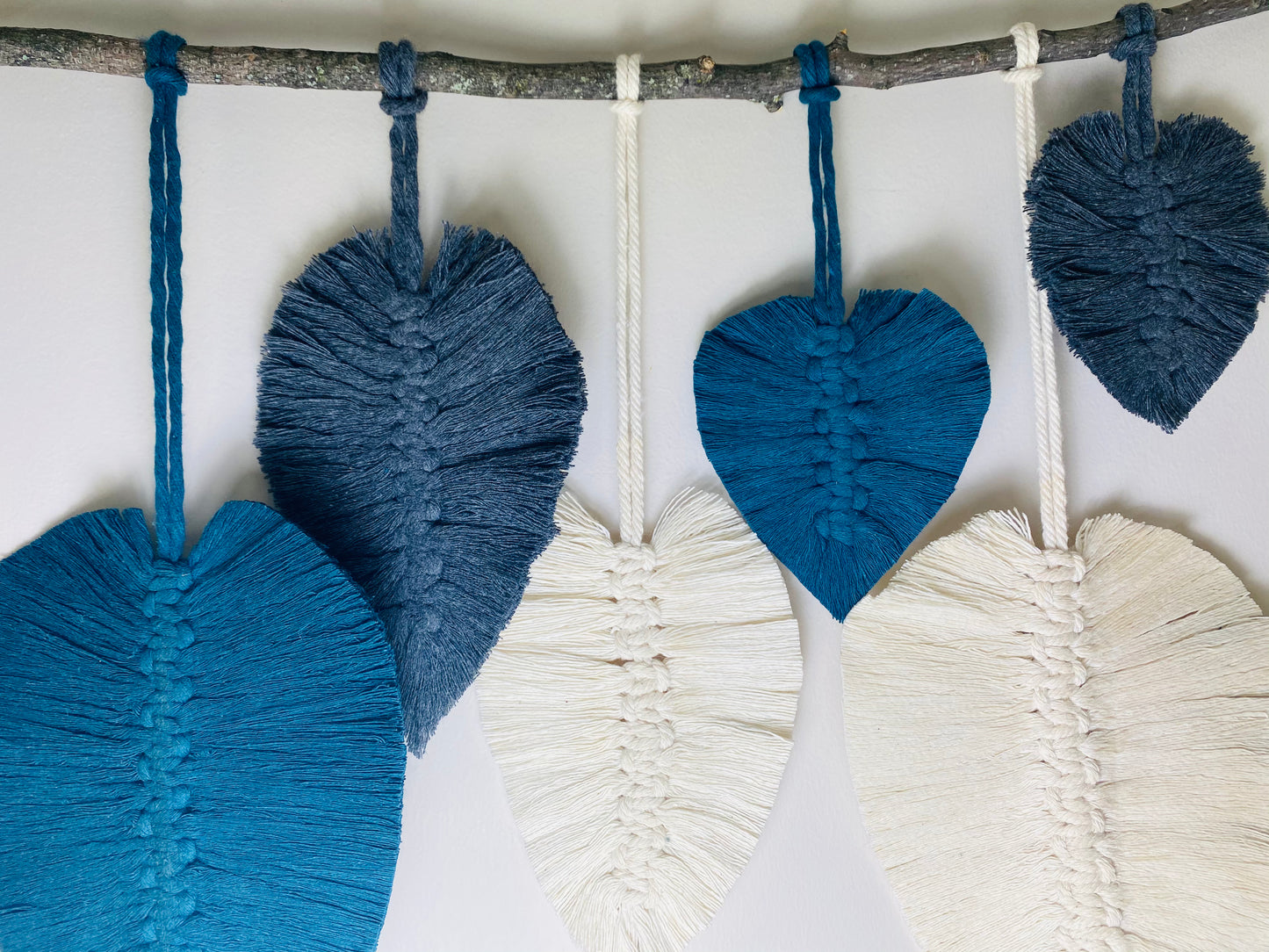 Feuilles murales en macrame 60cm