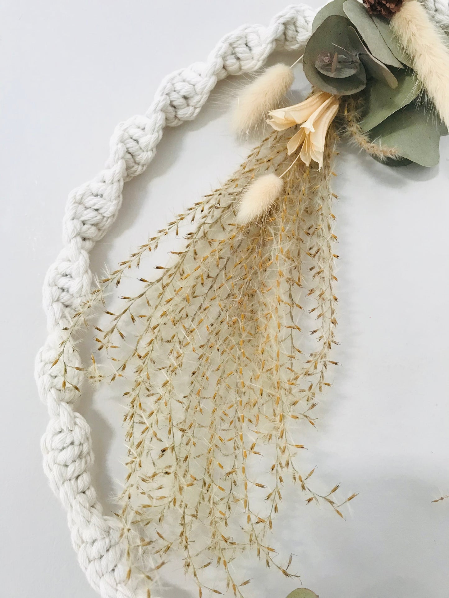 Couronne Macrame Fleurs Sechees