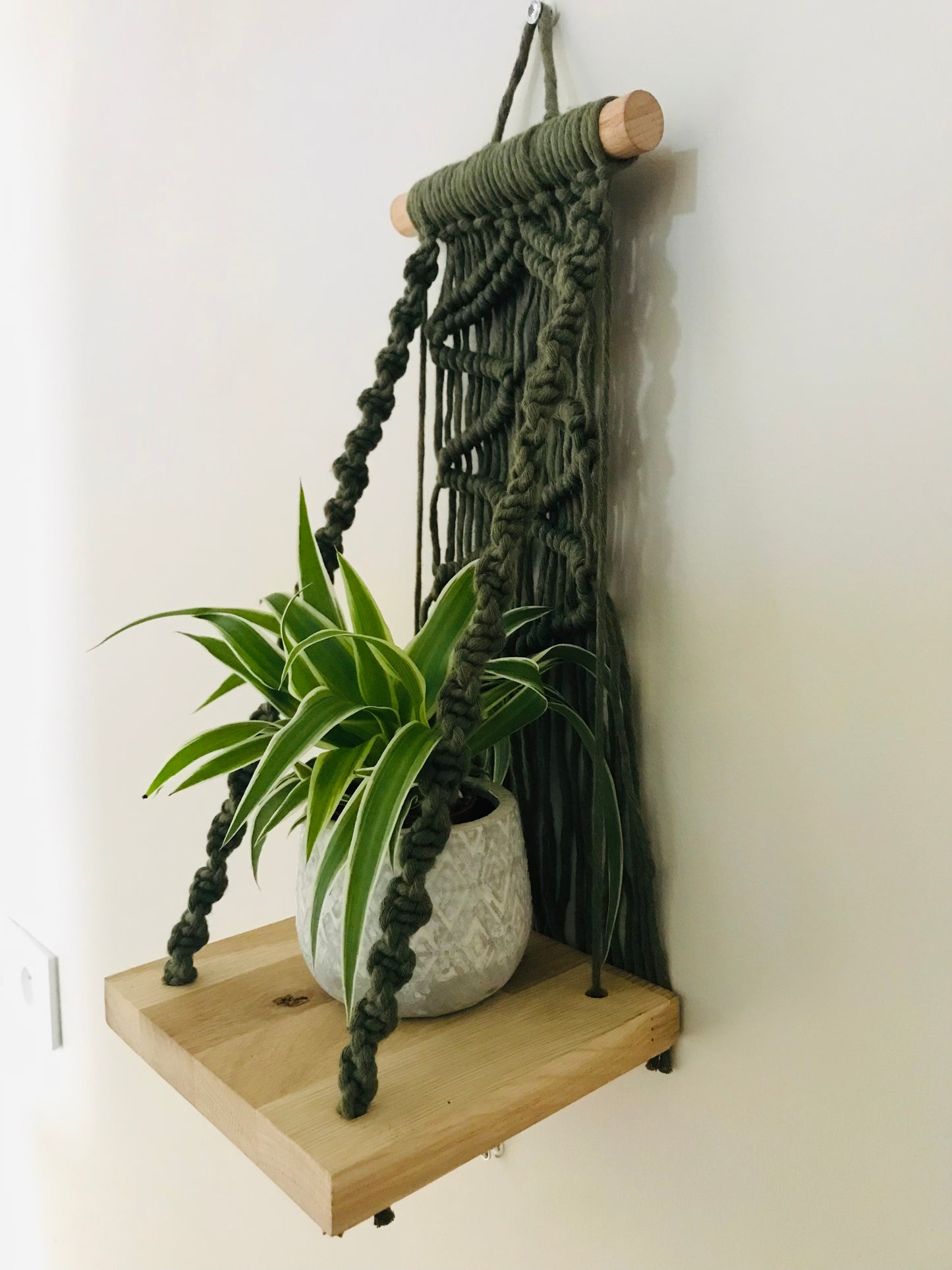Plantagere Macrame Vert Eucalyptus