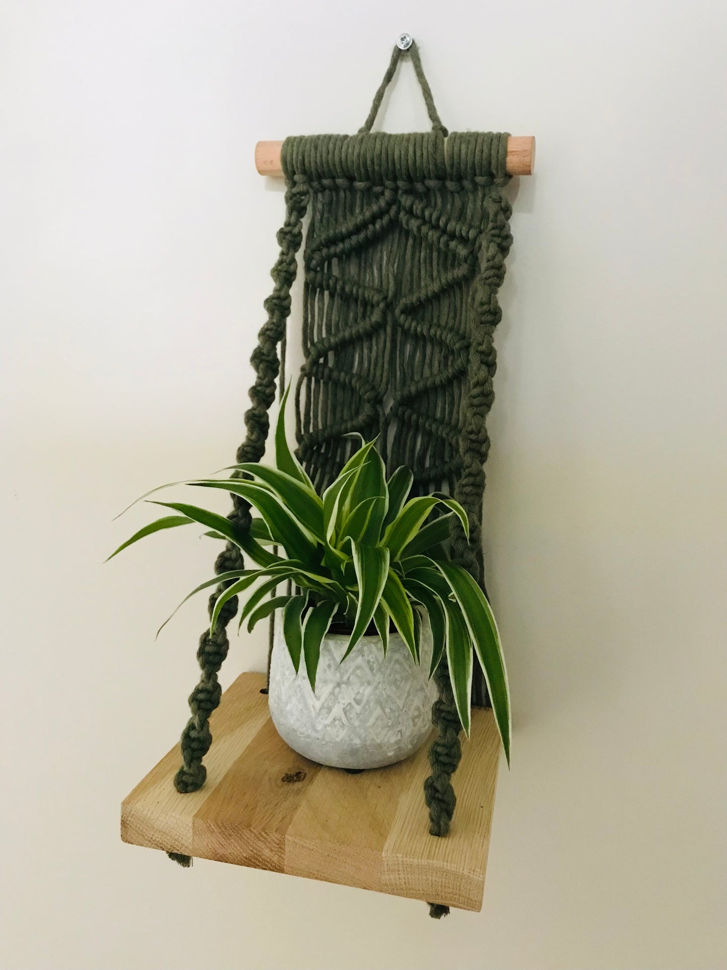 Plantagere Macrame Vert Eucalyptus