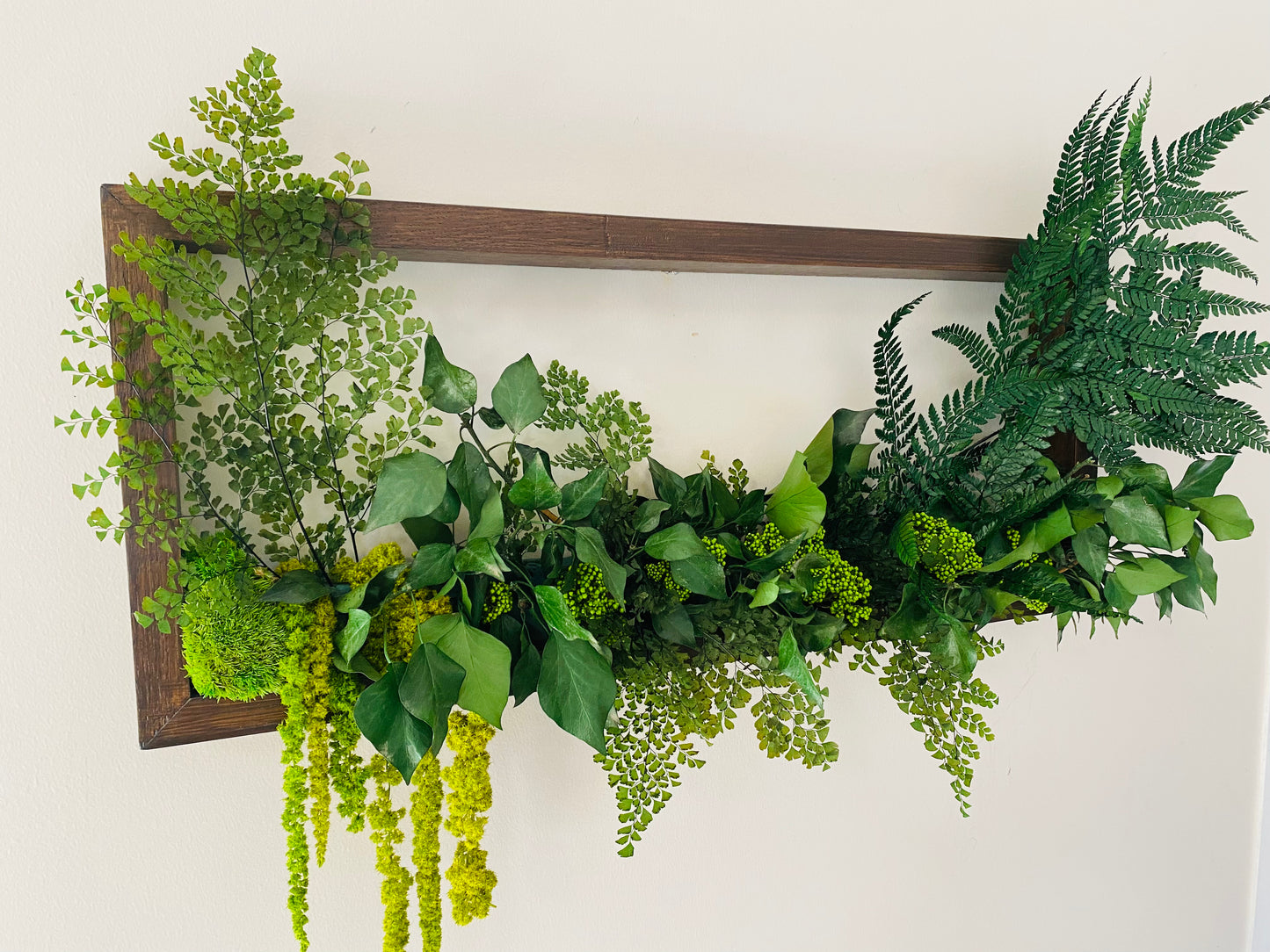 Tableau Vegetal Stabilise Cadre Bois 3D