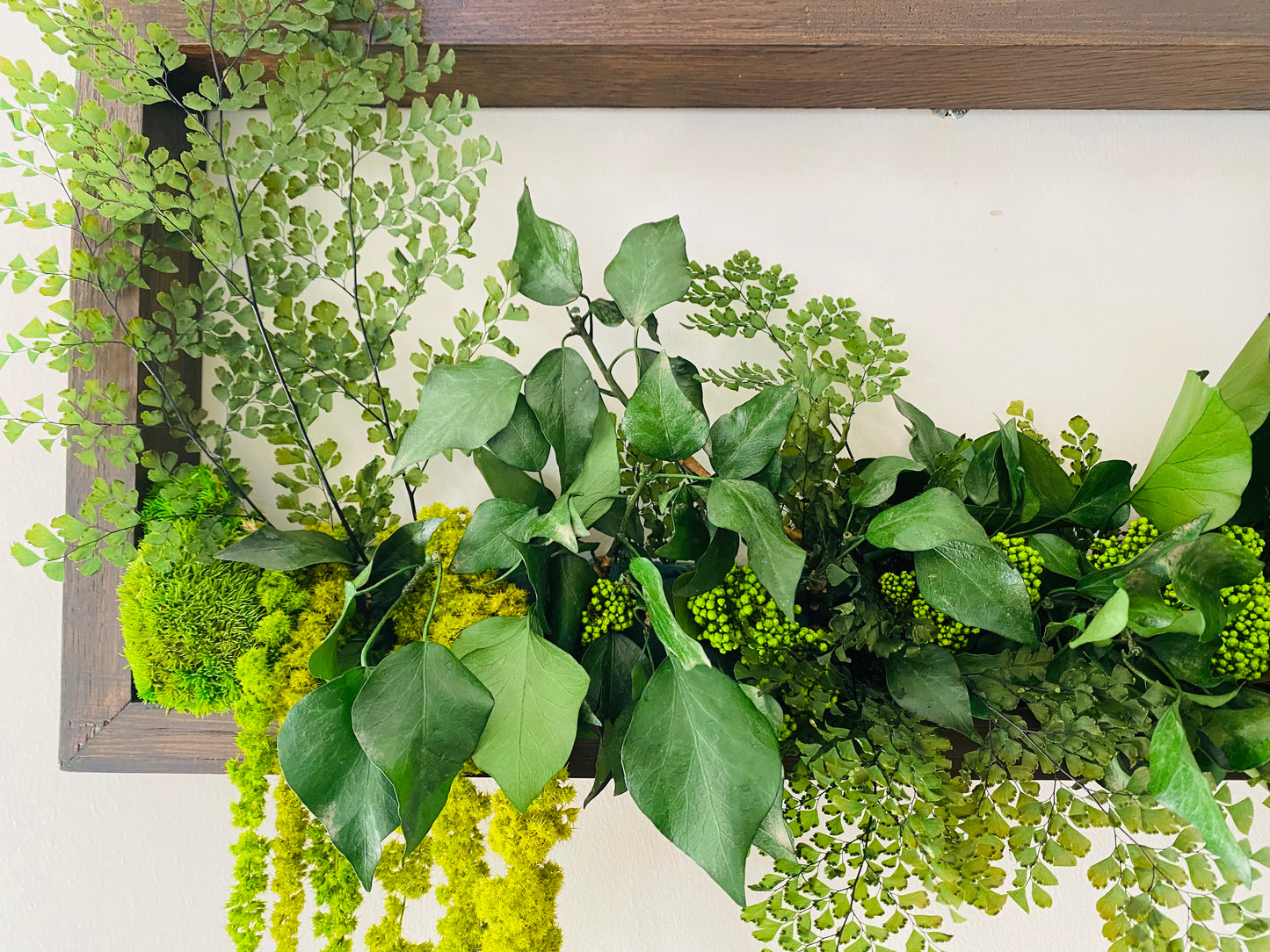 Tableau Vegetal Stabilise Cadre Bois 3D