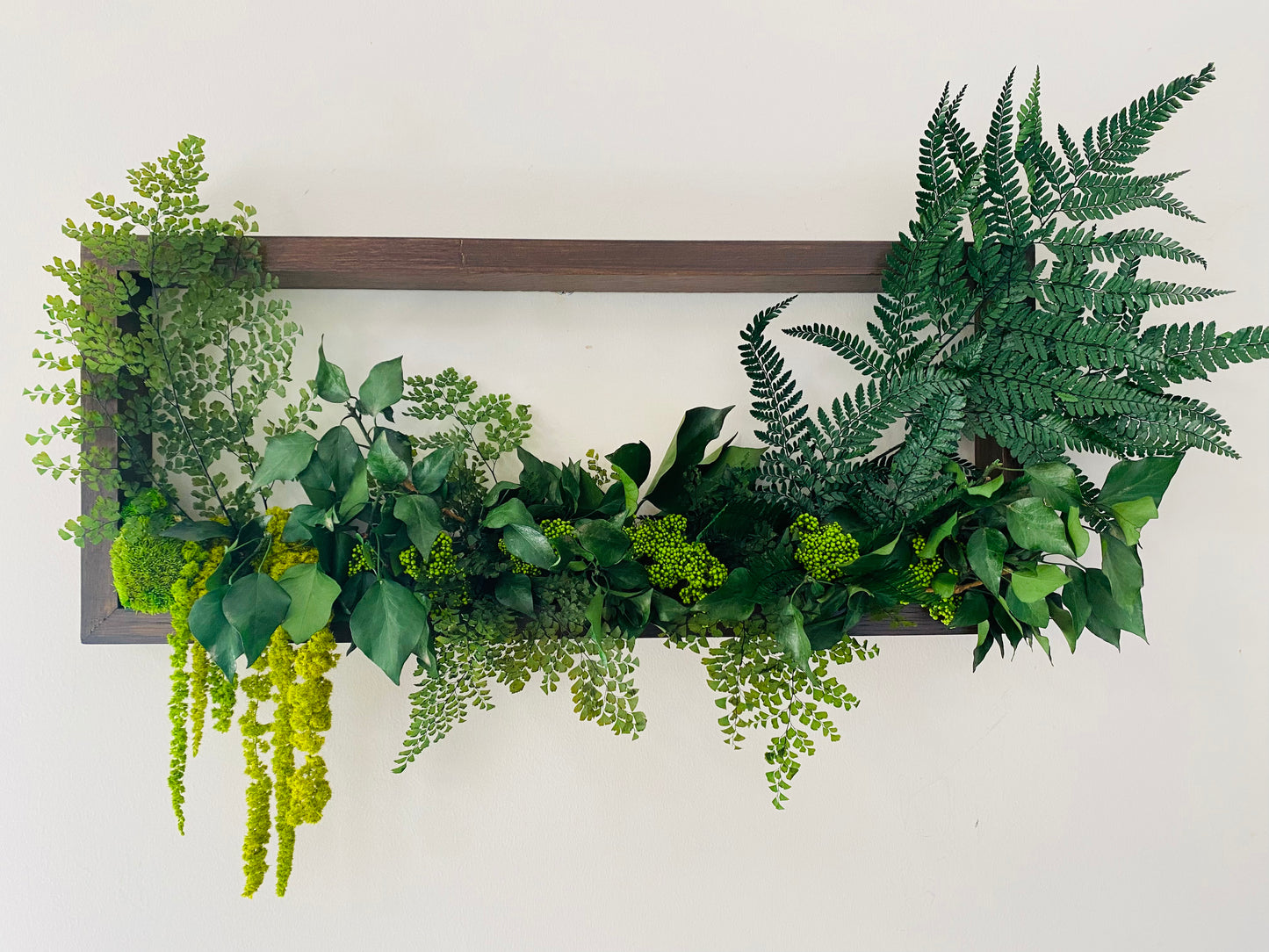 Tableau Vegetal Stabilise Cadre Bois 3D