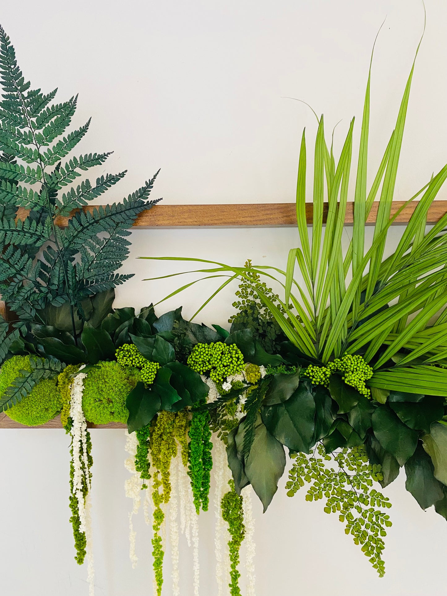 Tableau Vegetal Stabilise Cadre Bois 3D Tropic