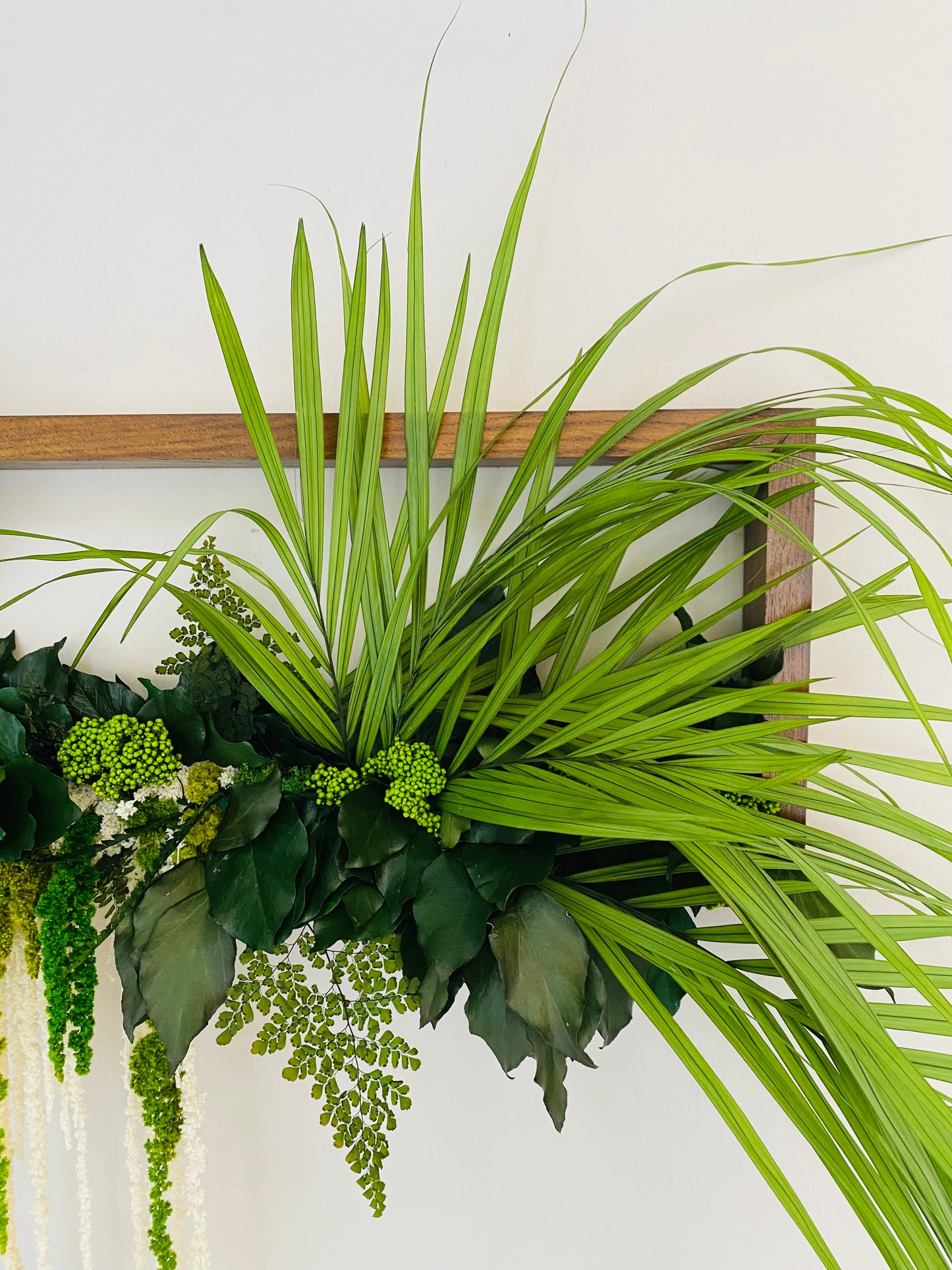 Tableau Vegetal Stabilise Cadre Bois 3D Tropic