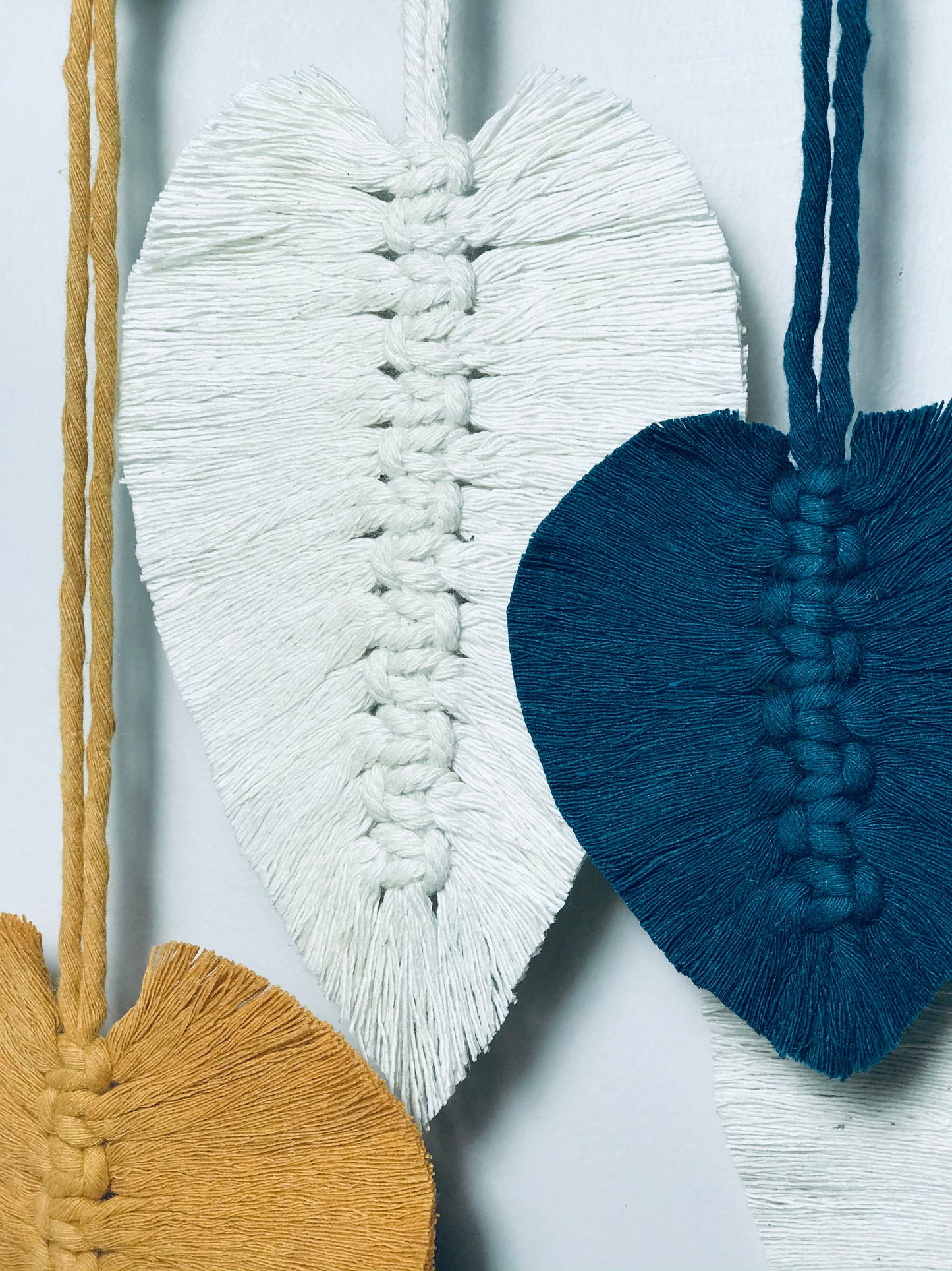 Feuilles murales en macrame 60cm