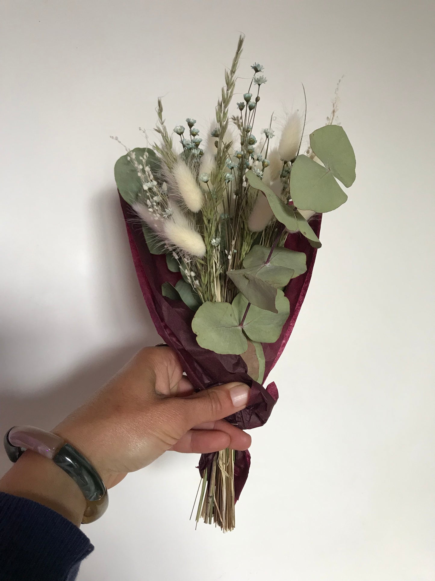 Bouquet de fleurs sechees Bleute