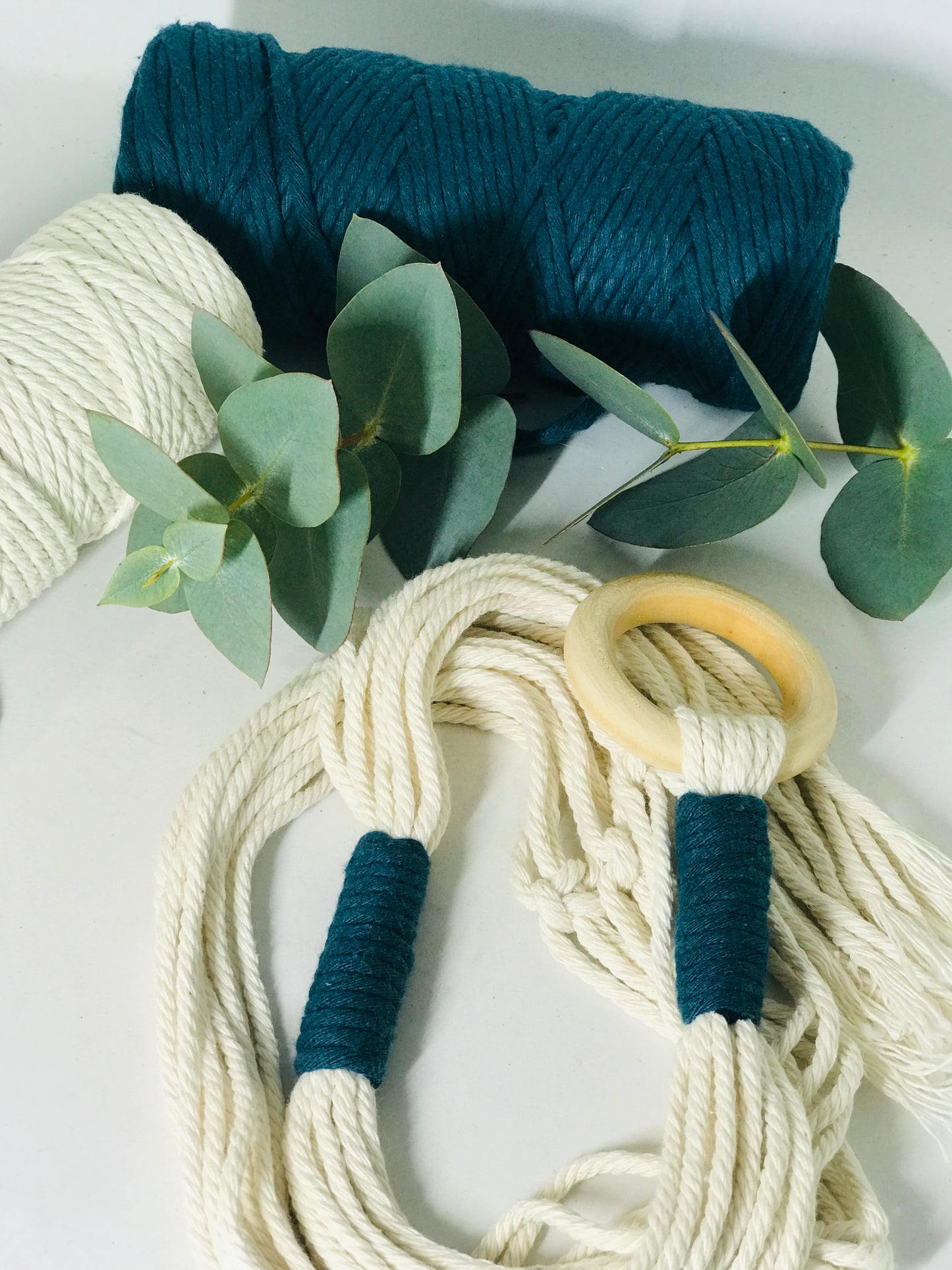 Suspension Macrame corde bi-colore 5 coloris