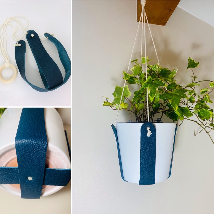 Suspension Plante 100% cuir grainé - 6 coloris