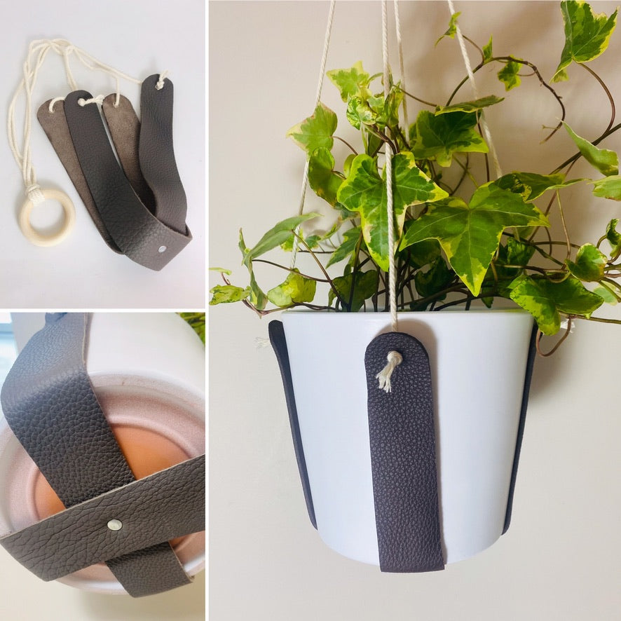 Suspension Plante 100% cuir grainé - 6 coloris