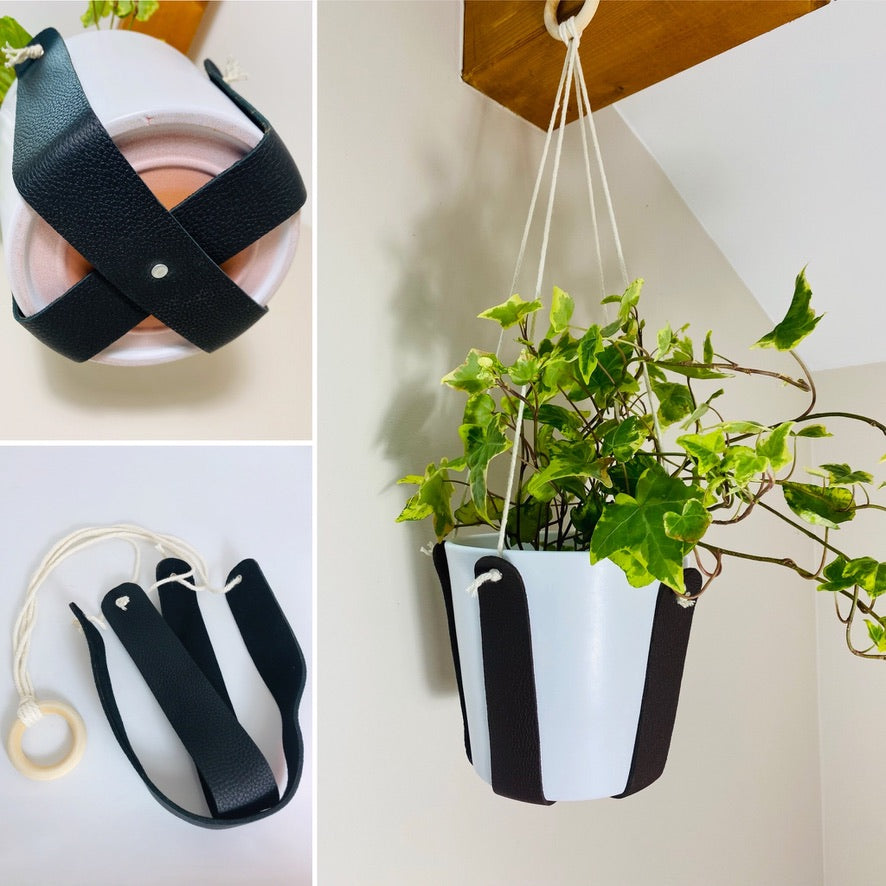 Suspension Plante 100% cuir grainé - 6 coloris
