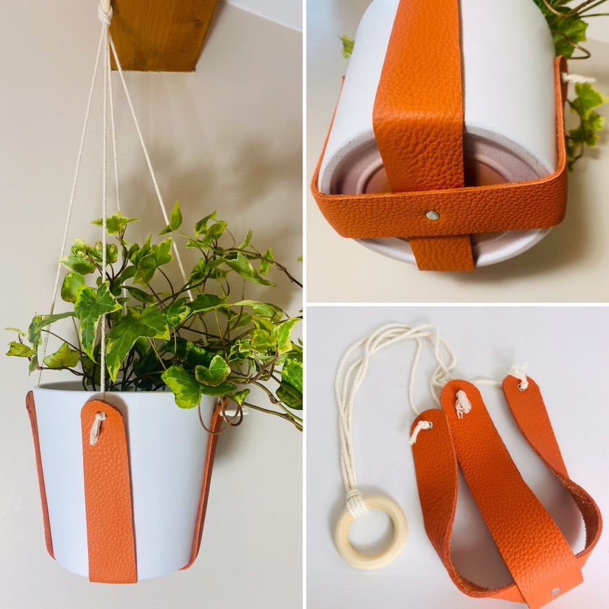 Suspension Plante 100% cuir grainé - 6 coloris