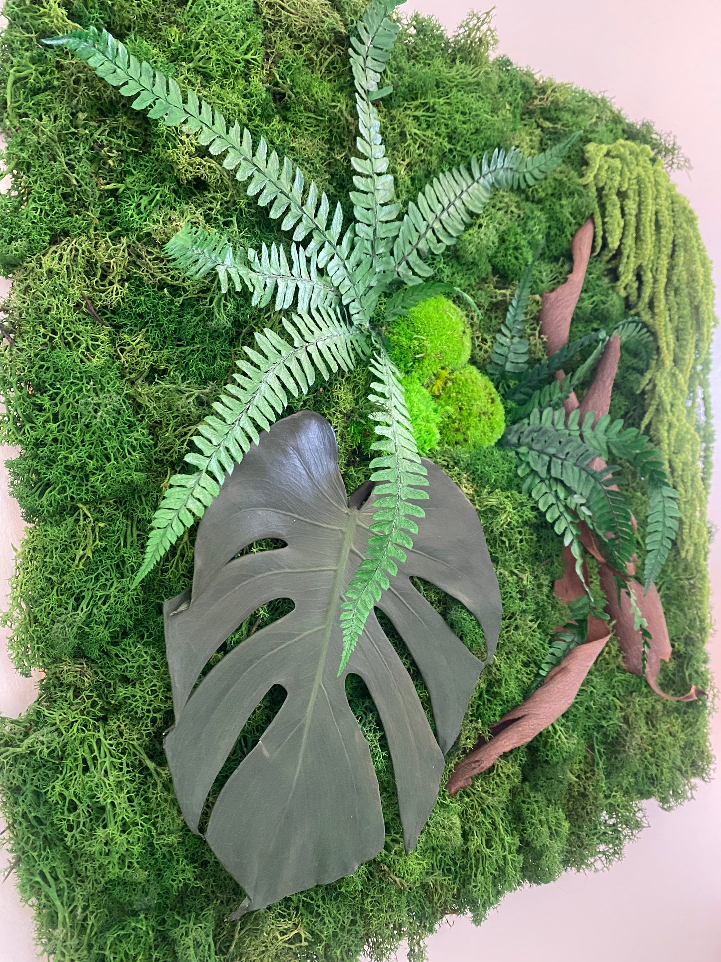 Signature Végétale 50 – Tableau végétal stabilisé relief 50x50 cm